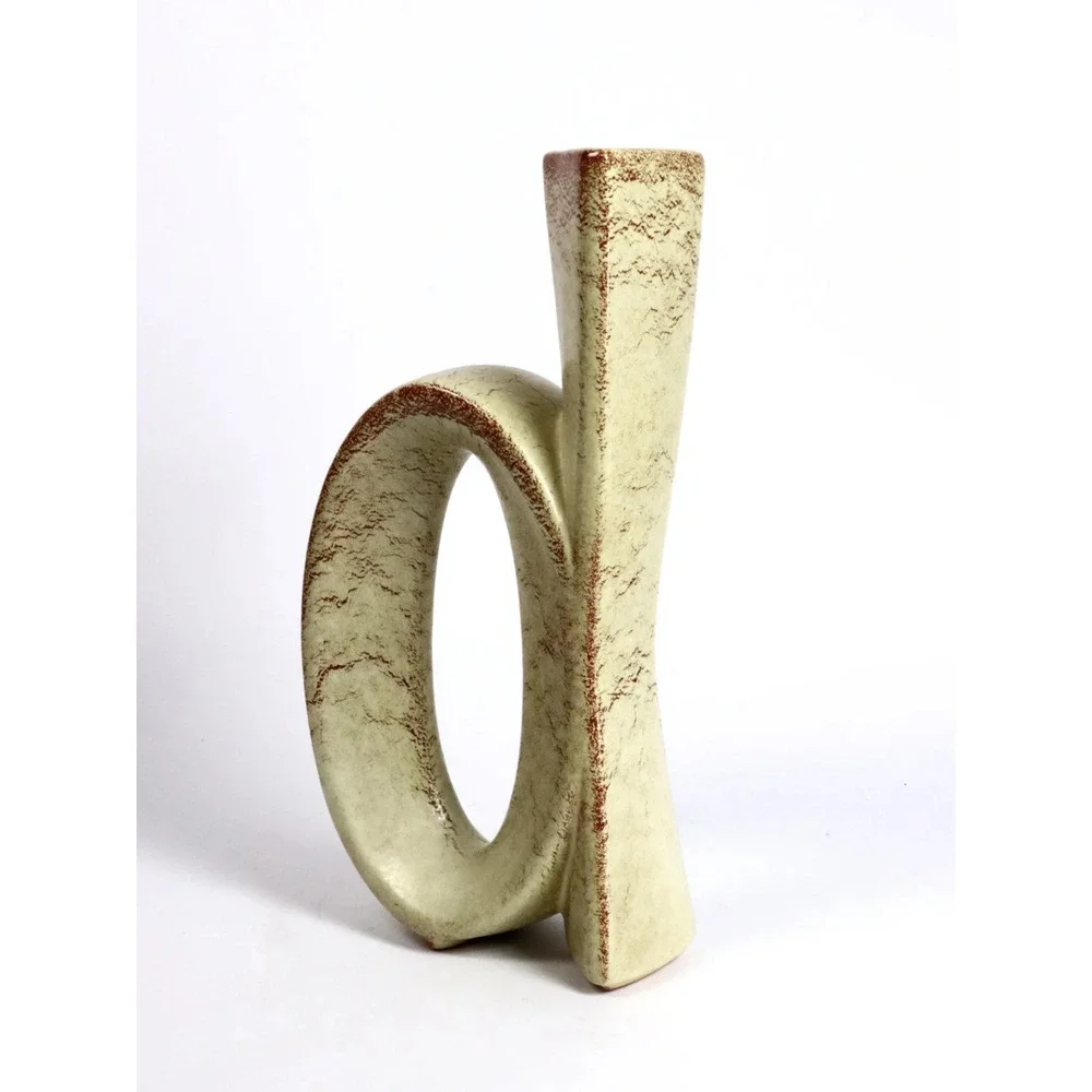 Bertoncello Roberto Rigon MCM Italian Ceramic Vase 1960s 70s Sculptural Italy